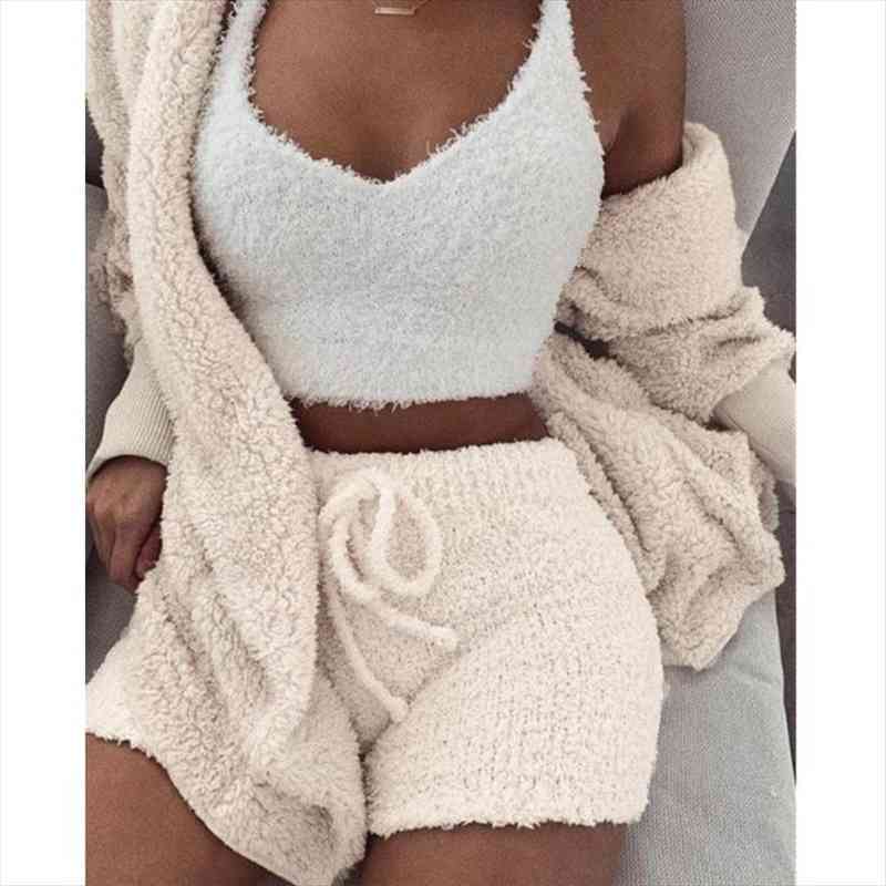 knitted casual women two piece set short jumpsuit winter female solid tracksuit womens autumn soft warm playsuit da508, White
knitted casual women two piece set short jumpsuit winter female solid tracksuit womens autumn soft warm playsuit da508, White