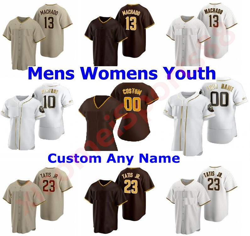 custom Men Women kids Manny Machado 23 Fernando Tatis Jr. 13 Tony Gwynn 19 Eric Hosmer Brown Is Back 2020 Season Baseball Jerseys, As shown in illustration
custom Men Women kids Manny Machado 23 Fernando Tatis Jr. 13 Tony Gwynn 19 Eric Hosmer Brown Is Back 2020 Season Baseball Jerseys, As shown in illustration