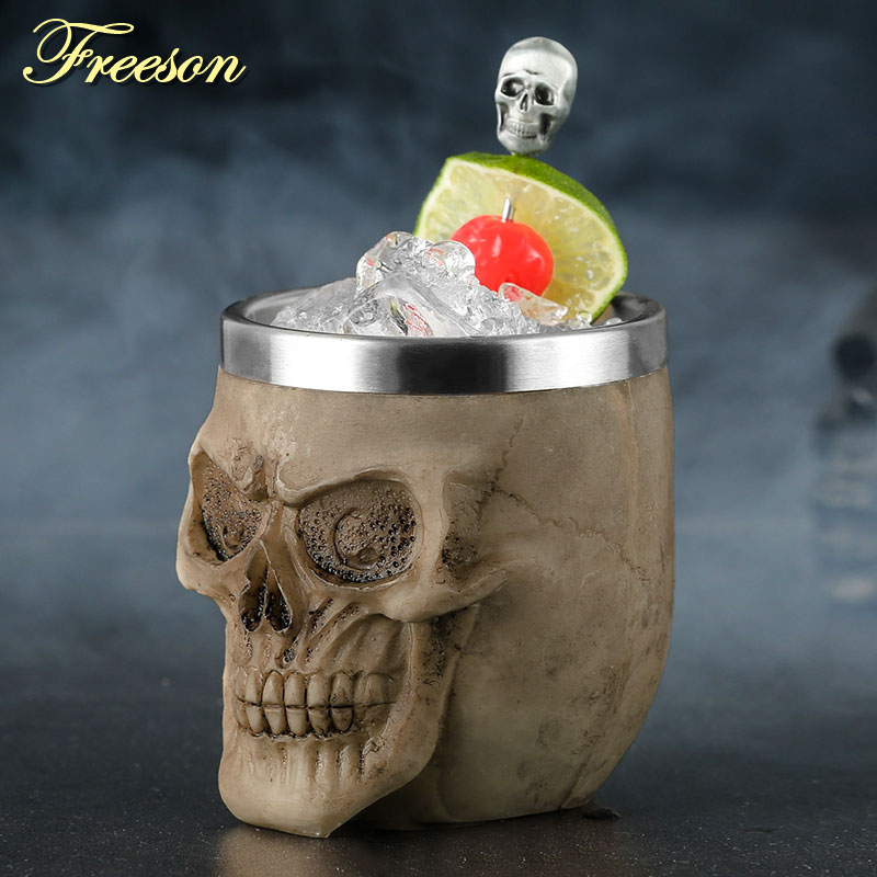 Horrible Resin Stainless Steel Skull 200ml Shot Glass Gothic Beer Mug Vodka Cup Whiskey Glasses Bar Drinkware Halloween Gift
Horrible Resin Stainless Steel Skull 200ml Shot Glass Gothic Beer Mug Vodka Cup Whiskey Glasses Bar Drinkware Halloween Gift