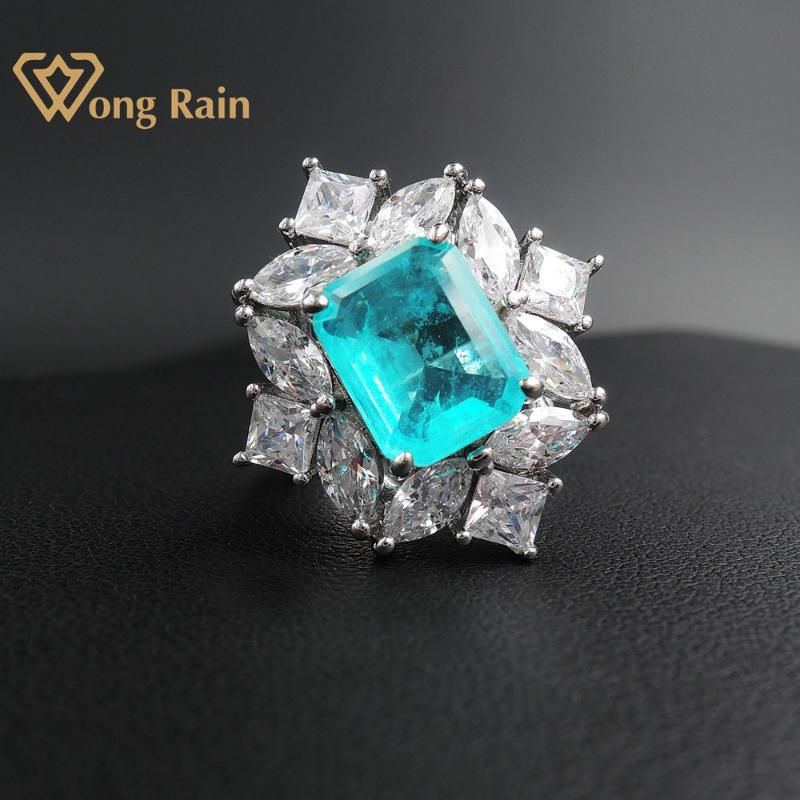 Wong Rain Vintage 925 Sterling Silver Paraiba Tourmaline Gemstone Wedding Engagement Diamonds Ring Gift Fine Jewelry Wholesale
Wong Rain Vintage 925 Sterling Silver Paraiba Tourmaline Gemstone Wedding Engagement Diamonds Ring Gift Fine Jewelry Wholesale
