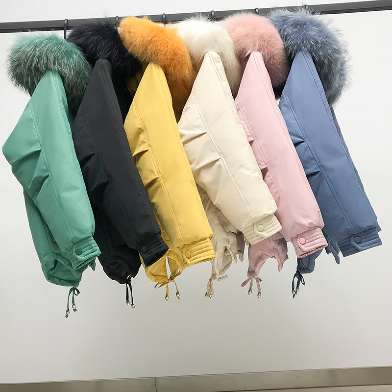 Orwindny Womens Down Cotton Jacket Loose Female Jacket Big Pockets Star Winter Coat Women Hooded Warm Regular Clothing 201027
