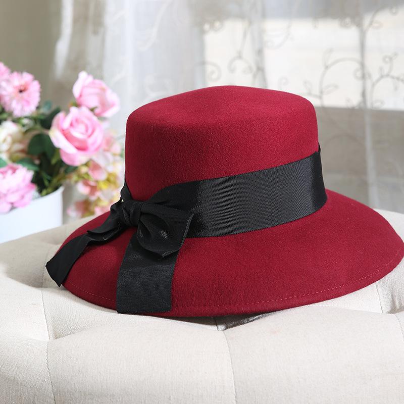 Classical Wine Red Felt Winter Hat Warm Cloche Wool Hat Bowknot Floppy Brim Wedding Fedora Ladies Dress Hats
Classical Wine Red Felt Winter Hat Warm Cloche Wool Hat Bowknot Floppy Brim Wedding Fedora Ladies Dress Hats