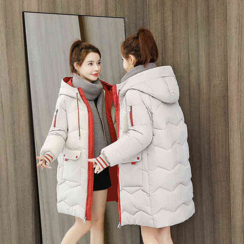 Down Jackets Female Winter Coat Women's Parkas Hooded Warm Winter Jacket Coat Cotton Padded Jacket Plus Size XS-3XL 9907 220118