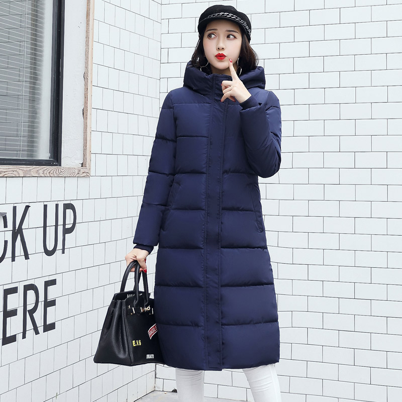 High Quality Warm Thicken Female Coat Winter Womens Hooded Cotton Padded Womens Winter Jackets Long Parka Parkas Solid 201017