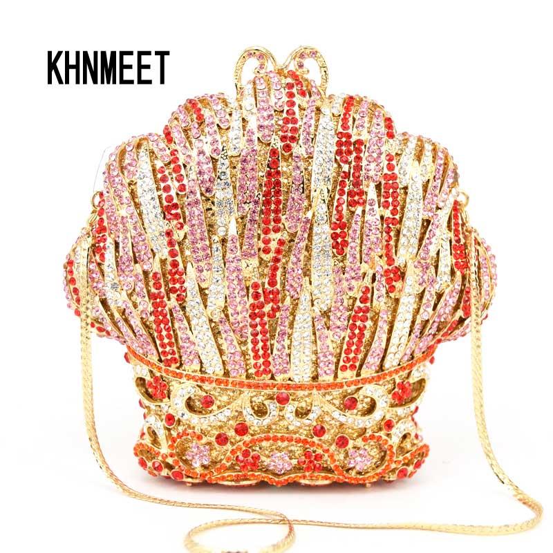 Luxury Fashion Pink Gold evening crystal clutch bag Women wedding Party Purse Ladies prom purse Female pochette Lovely SC453, Silver
Luxury Fashion Pink Gold evening crystal clutch bag Women wedding Party Purse Ladies prom purse Female pochette Lovely SC453, Silver