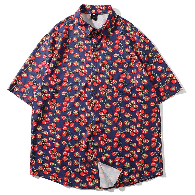 Hawaiian Shirts Mens Funny 3D Cherry Turn Down Collar Short Sleeve Casual Shirts Men Button Streetwear Beach Camisa, White
Hawaiian Shirts Mens Funny 3D Cherry Turn Down Collar Short Sleeve Casual Shirts Men Button Streetwear Beach Camisa, White