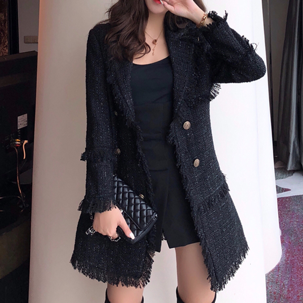 2021 New Autumn Plaid Tweed Coat Female Long Sleeve Single Button Patchwork Tassel Plus Thick Women' Overcoat Mxa3, The picture color
2021 New Autumn Plaid Tweed Coat Female Long Sleeve Single Button Patchwork Tassel Plus Thick Women' Overcoat Mxa3, The picture color