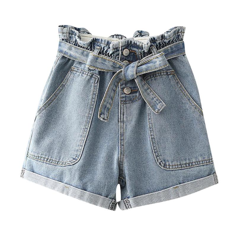 Women Bow Butto Big Pocket Loose Denim Casual Small Cotton Short Pants Wide Leg Pants 6.24, Light blue
Women Bow Butto Big Pocket Loose Denim Casual Small Cotton Short Pants Wide Leg Pants 6.24, Light blue