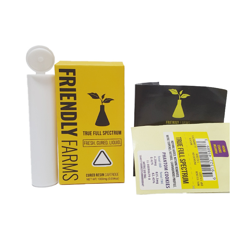 Newest Friendly Farms Vape Carts 0.8ml Empty Vape Pen Cartridges Packaging Ceramic Coil 510 Thread Cartridge Vaporizer Glass Tank
Newest Friendly Farms Vape Carts 0.8ml Empty Vape Pen Cartridges Packaging Ceramic Coil 510 Thread Cartridge Vaporizer Glass Tank