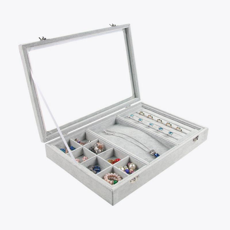 2020 New Gray Velvet Ring Necklace Brace Lace Holder Display Shelf Rings Display Jewelry Organizer Boxes Quality Rings Organizer
2020 New Gray Velvet Ring Necklace Brace Lace Holder Display Shelf Rings Display Jewelry Organizer Boxes Quality Rings Organizer