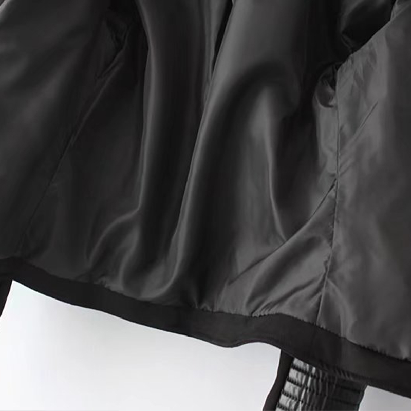 Suede Patchwork PU Leather Women Coat Double Turndown Collar Zipper Female Jackets Autumn Winter Fashion Ladies Coats 201226