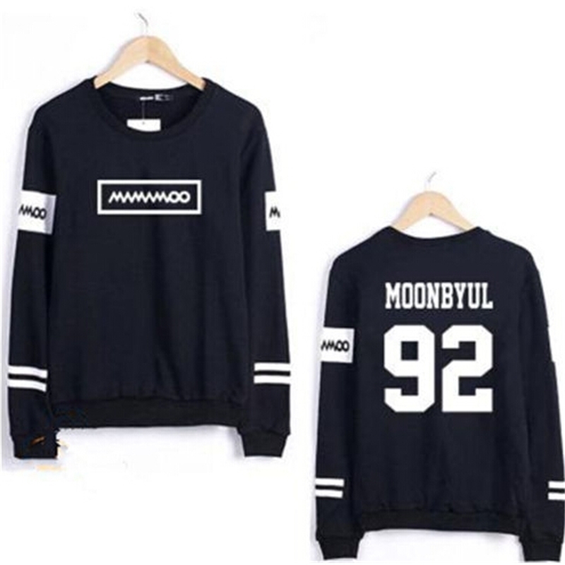Kpop mamamoo solar moonbyul member name printing o neck thin sweatshirt for spring fashion pullover hoodies for fans 201102