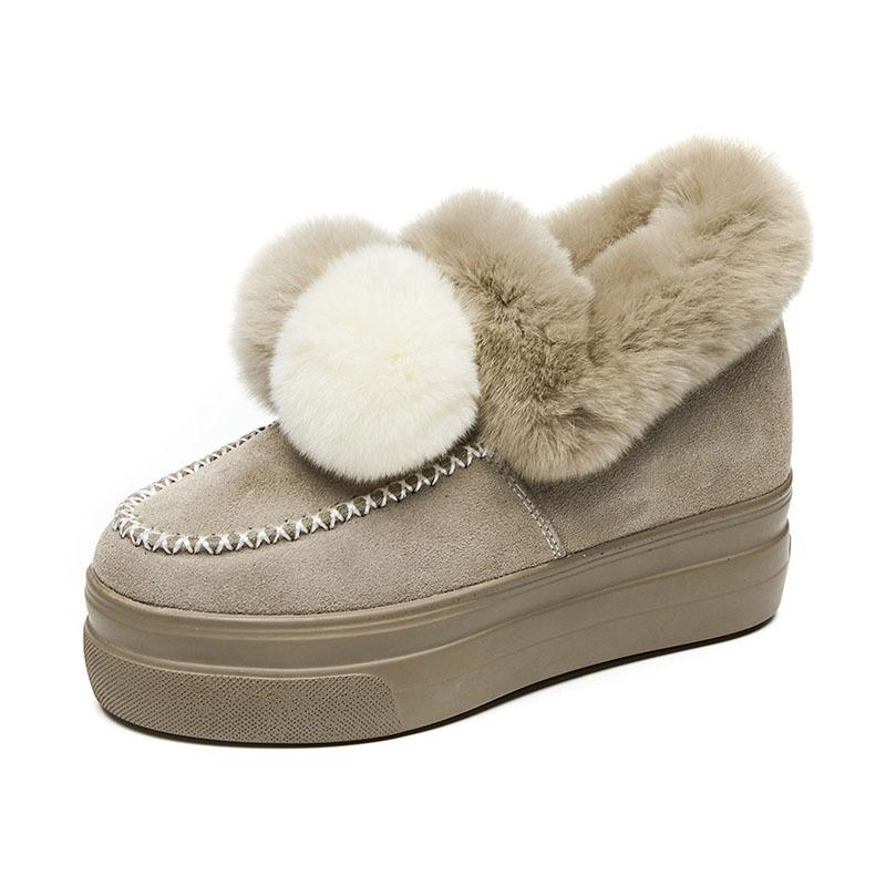 Swyivy Fur Winter Shoes Sneakers Platform Women Snow Boots Genuine Leather 2020 New Fur Ball Causal Shoes Winter Boots, Beige
Swyivy Fur Winter Shoes Sneakers Platform Women Snow Boots Genuine Leather 2020 New Fur Ball Causal Shoes Winter Boots, Beige