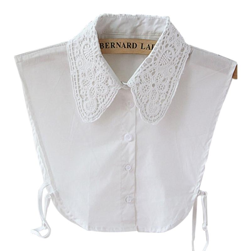 Women Pure Color Lace Detachable Lapel Choker Necklace Shirt Fake False Collar
Women Pure Color Lace Detachable Lapel Choker Necklace Shirt Fake False Collar