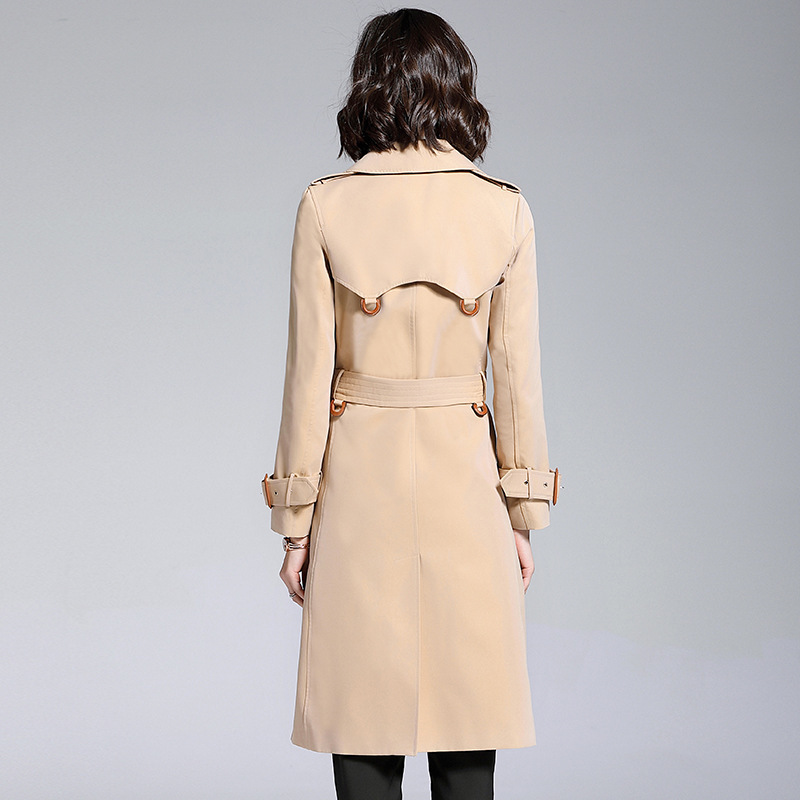 NAQIT Women's Clothing Trench women's midlength office jacket 2020 spring and autumn doublebreasted khaki windbreaker jacket T200805