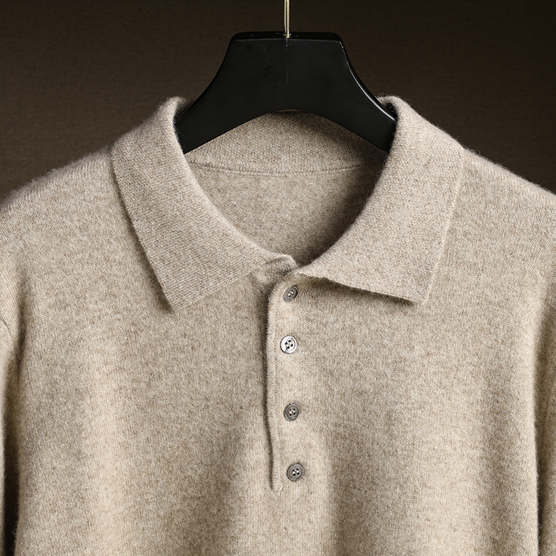 zocept New Classic Polo Knitted Cashmere Sweater Men's Autumn and Winter Street Wear Jumper Warm Casual Pullover Sweater 201022