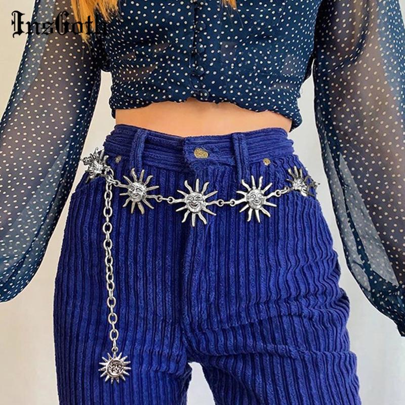 InsGoth Vintage Harajuku Sliver Sun Belts Women High Waist Belt Gothic Chian Patchwork Fashion Girls Waistbands Partyclub, Silver
InsGoth Vintage Harajuku Sliver Sun Belts Women High Waist Belt Gothic Chian Patchwork Fashion Girls Waistbands Partyclub, Silver