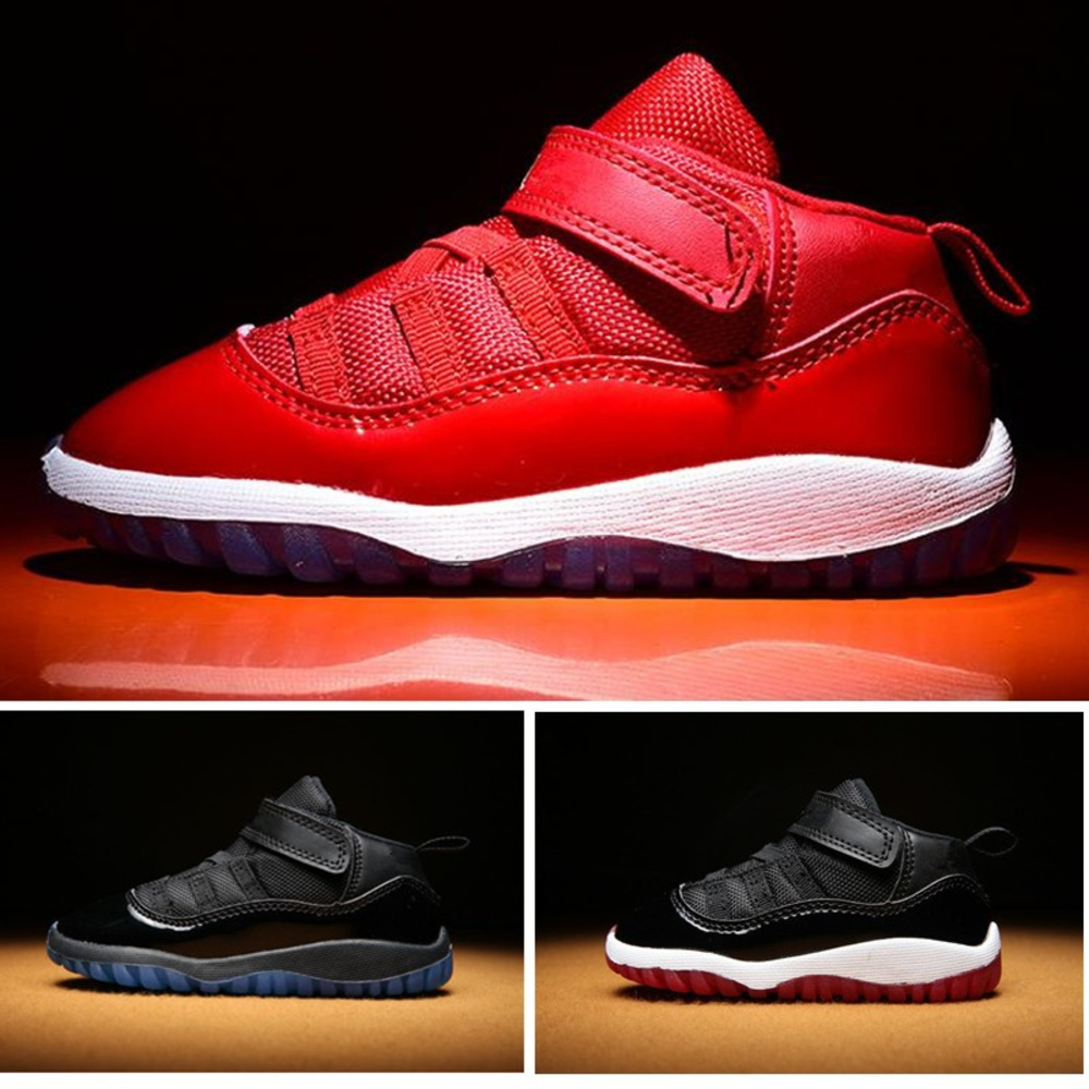 XI Gym Red 11 Toddler shoes Bred Space Jam Kids Basketball Sneaker Concord Gamm Blue New Born Baby Infant 11s Shoes With Box