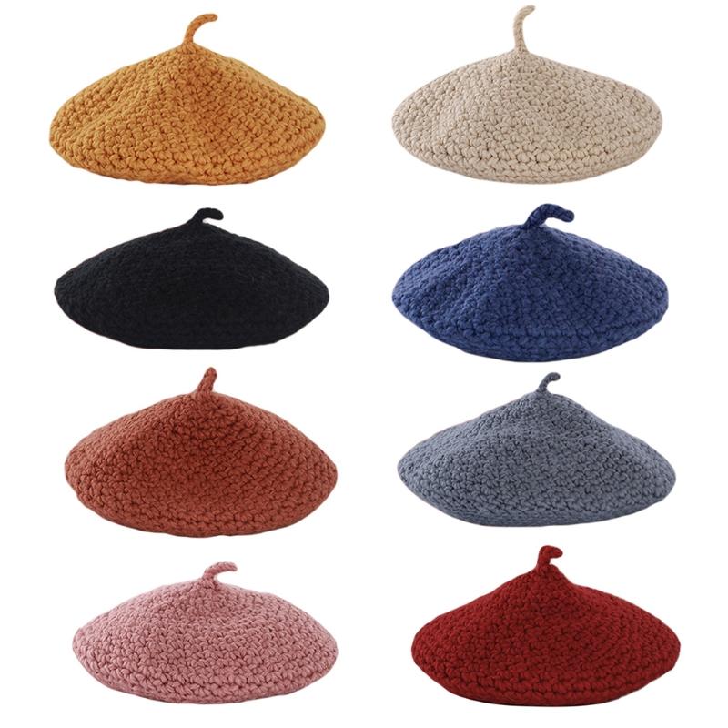 Women Winter Flat Knitted Beret Cap British Style Solid Color Handmade Chunky Crochet Vintage Outdoor Travel Painter Beanies Hat, Black
Women Winter Flat Knitted Beret Cap British Style Solid Color Handmade Chunky Crochet Vintage Outdoor Travel Painter Beanies Hat, Black