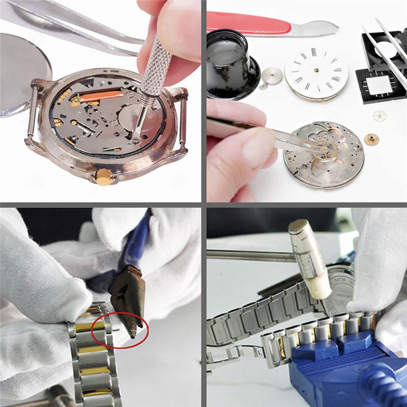 19PCS Professional Watch Repair Tools Kit Case Remover Opener Holder Screwdriver Tweezer Watch Tools Set Accessories