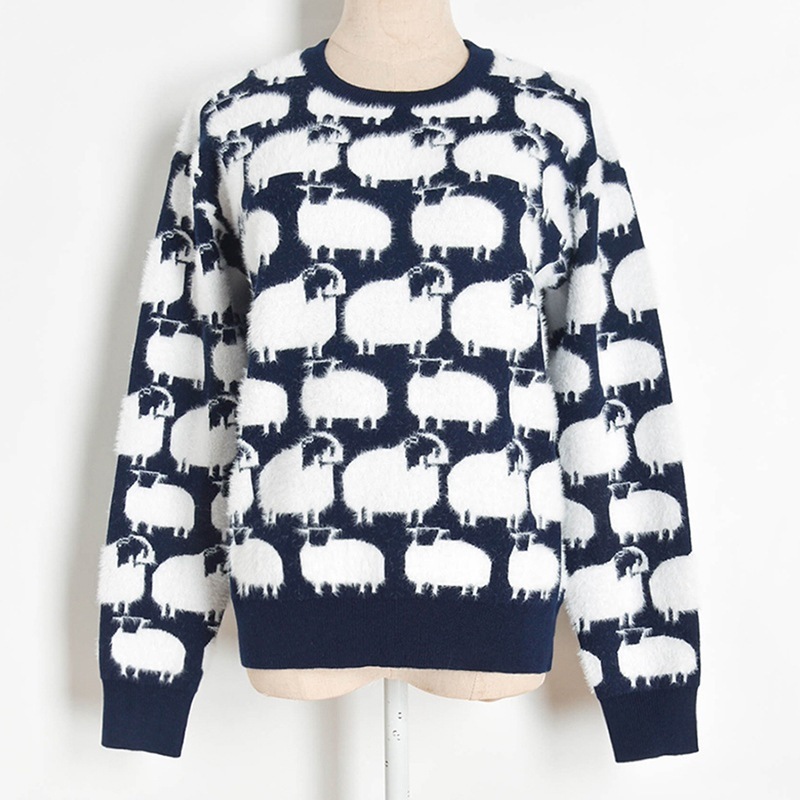 2021 Camisola Kawaii Autumn Feminine Fashion New Sheep Roundneck Knit Pullovers Long Sleeve Loose Jumpers Colorblock Pretty VQJZ, Sky blue
2021 Camisola Kawaii Autumn Feminine Fashion New Sheep Roundneck Knit Pullovers Long Sleeve Loose Jumpers Colorblock Pretty VQJZ, Sky blue
