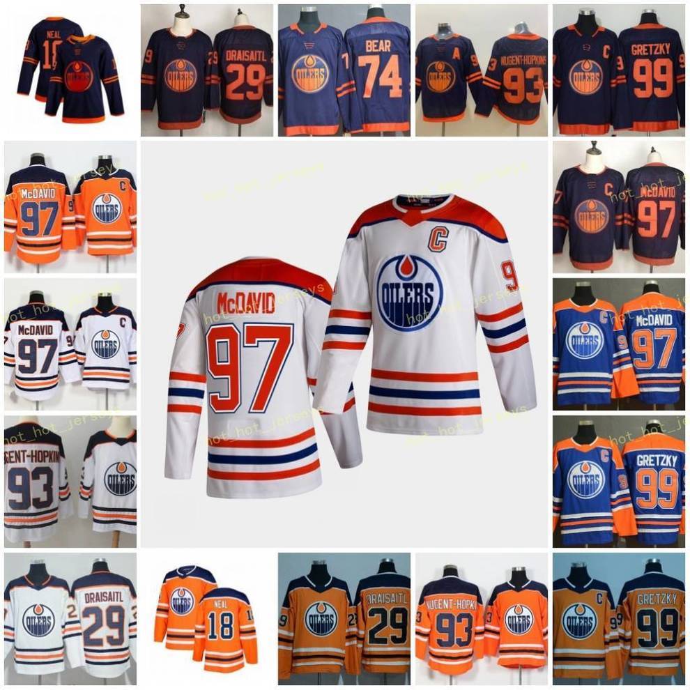 2021 Reverse Retro Edmonton Oilers Jerseys 97 Connor McDavid 29 Leon Draisaitl 99 Wayne Gretzky 93 Ryan Nugent Hopkins 74 Ethan Bear Third, As
2021 Reverse Retro Edmonton Oilers Jerseys 97 Connor McDavid 29 Leon Draisaitl 99 Wayne Gretzky 93 Ryan Nugent Hopkins 74 Ethan Bear Third, As