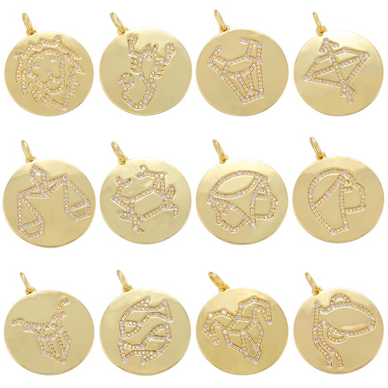 ZHUKOU 2020 NEW gold color 12 Constellation Coin Pendant DIY Handmade Necklace Pendant Accessories Supply Wholesale VD845
ZHUKOU 2020 NEW gold color 12 Constellation Coin Pendant DIY Handmade Necklace Pendant Accessories Supply Wholesale VD845