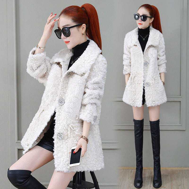 2021 New Keep Warm Coat Wool Jacket Fashion Autumn Winter All-match Mid-length Lamb Cashmere Particle Veet Thickening A48 Bpzk, Green
2021 New Keep Warm Coat Wool Jacket Fashion Autumn Winter All-match Mid-length Lamb Cashmere Particle Veet Thickening A48 Bpzk, Green