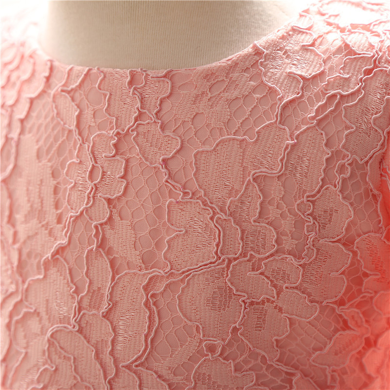 Newborn Baptism Dress For Baby Girl White First Birthday Party Wear Cute Lace Long Sleeve Christening Gown Tutu Infant Clothing 201204