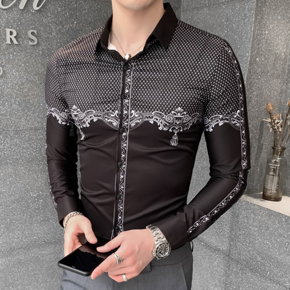 2020 Paisley Polka Dot Fall From Men's Casual Flower Camicia As Male Shirt Fine Fit Ropa Hombre S3ts, Black
2020 Paisley Polka Dot Fall From Men's Casual Flower Camicia As Male Shirt Fine Fit Ropa Hombre S3ts, Black