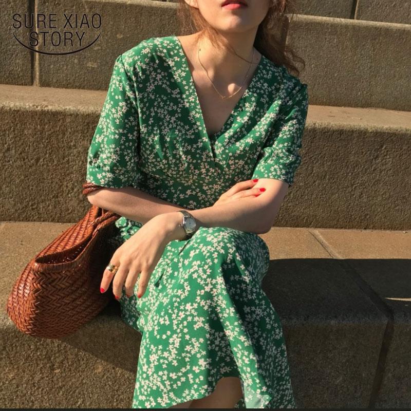 Casual Dresses Green Women Korea Chic Summer Dress Printed Flower V-neck For High Waist Mid Length Vestido 14146, Black;gray
Casual Dresses Green Women Korea Chic Summer Dress Printed Flower V-neck For High Waist Mid Length Vestido 14146, Black;gray