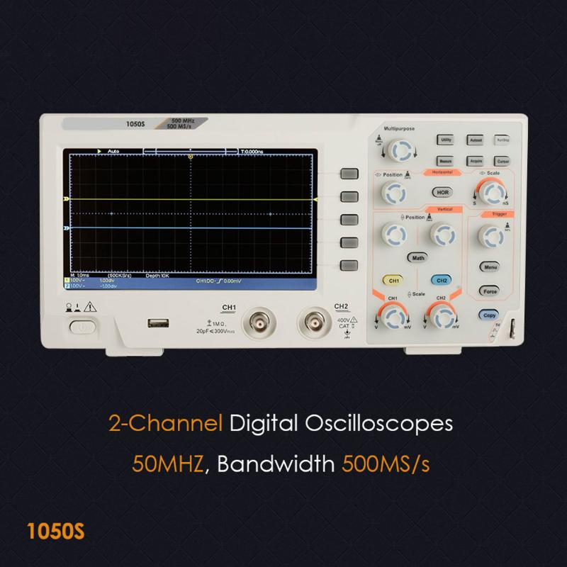 1100S Digital Storage Oscilloscope 100Mhz 2Channel 1GSa/s Portable Osciloscopio with 7 inch TFT Color Screen FKU66
1100S Digital Storage Oscilloscope 100Mhz 2Channel 1GSa/s Portable Osciloscopio with 7 inch TFT Color Screen FKU66