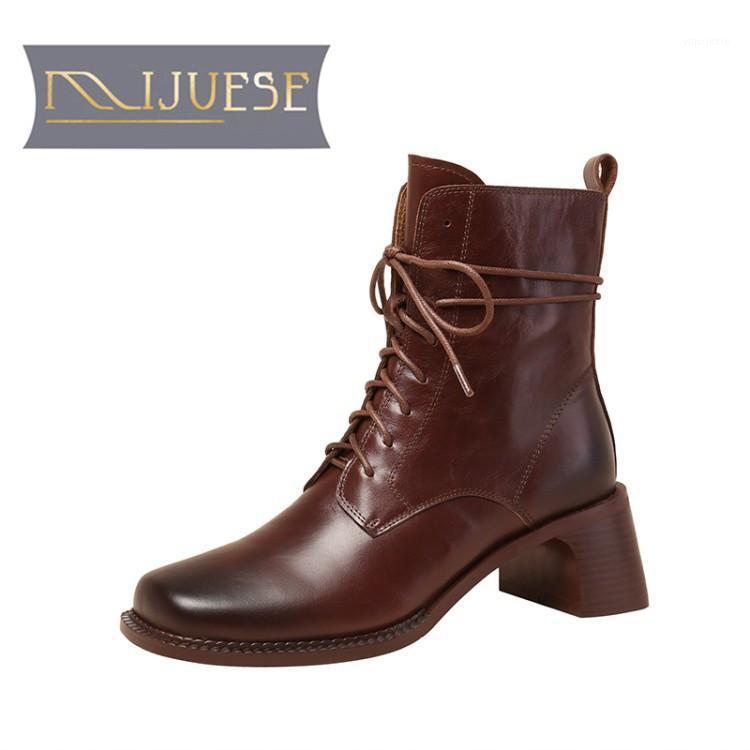 MLJUESE 2021 women ANKLE boots Cow leather Winter short plush Square Toe zipper High heels female boots size 391, Brown
MLJUESE 2021 women ANKLE boots Cow leather Winter short plush Square Toe zipper High heels female boots size 391, Brown