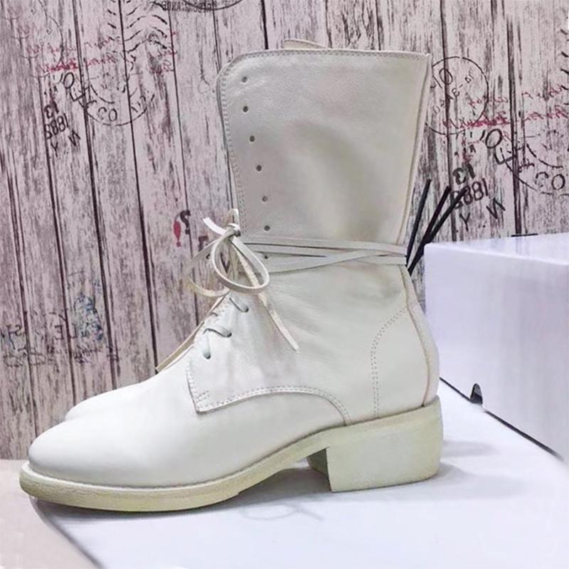 Mid heel boots women real leather lace up short boots autumn shoes 2020 british style ankle female botas mujer, Black
Mid heel boots women real leather lace up short boots autumn shoes 2020 british style ankle female botas mujer, Black