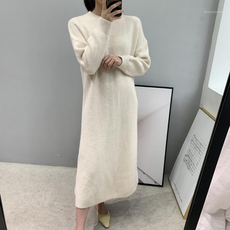 2021 Luxury designer Alpaca long-sleeved sweater dress Korean style knitted solid color mid-length dress wholesale1, Black
2021 Luxury designer Alpaca long-sleeved sweater dress Korean style knitted solid color mid-length dress wholesale1, Black