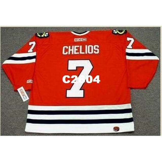 Mens #7 CHRIS CHELIOS Chicago Blackhawks 1996 CCM Retro Away Hockey Jersey or custom any name or number retro Jersey, White
Mens #7 CHRIS CHELIOS Chicago Blackhawks 1996 CCM Retro Away Hockey Jersey or custom any name or number retro Jersey, White