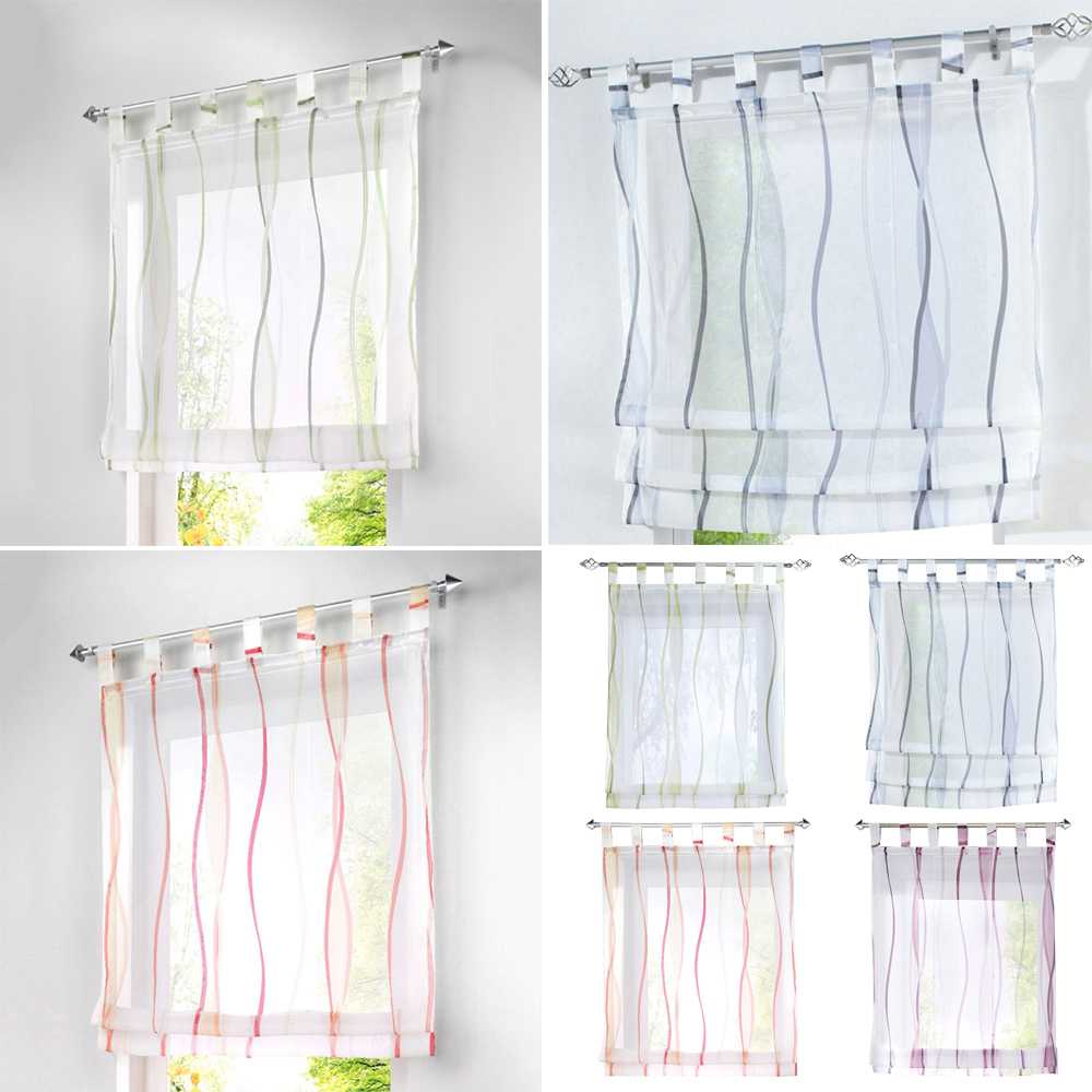 New Roman Tulle Curtains Polyester Pastoral Striped Curtain Panel Window Sheer Curtains For Kitchen Living Room Bedroom, Purple
New Roman Tulle Curtains Polyester Pastoral Striped Curtain Panel Window Sheer Curtains For Kitchen Living Room Bedroom, Purple