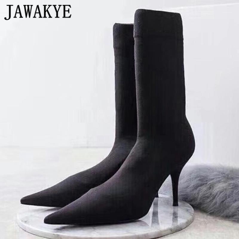 New high heels Knitted sock boots women Pointy toe Ankle boots Black sock shoes woman high heel shoes Winter party Woman1
New high heels Knitted sock boots women Pointy toe Ankle boots Black sock shoes woman high heel shoes Winter party Woman1