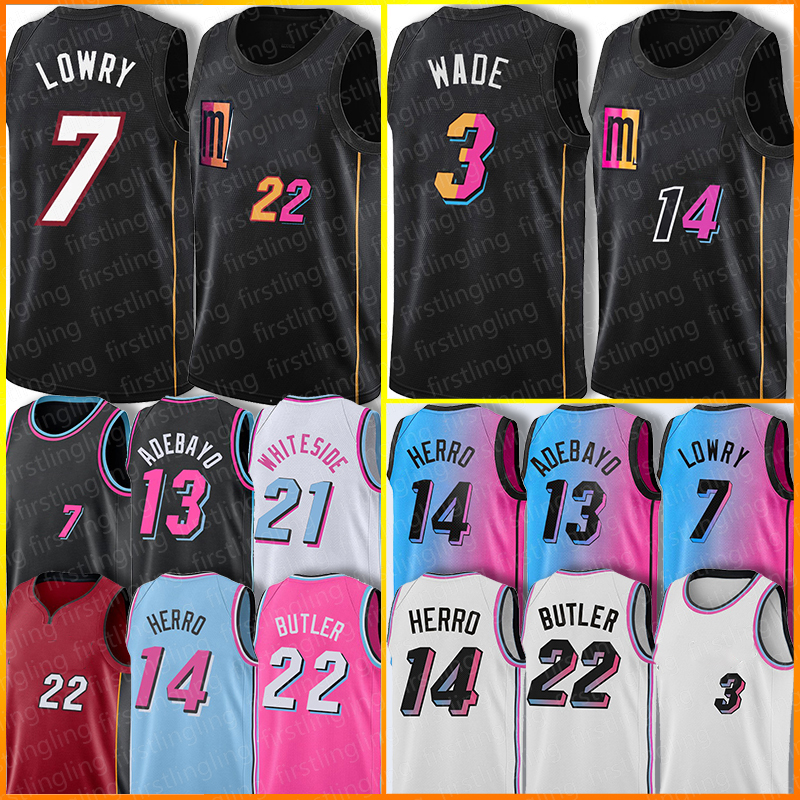 Jimmy 22 Butler Tyler 14 Herro Kyle 7 Lowry Bam 13 Adebayo Basketball Jersey Dwyane 3 Wade 55 Robinson Goran 7 Dragic Mens Pink Black 2022 New, Jersey(rehuo)
Jimmy 22 Butler Tyler 14 Herro Kyle 7 Lowry Bam 13 Adebayo Basketball Jersey Dwyane 3 Wade 55 Robinson Goran 7 Dragic Mens Pink Black 2022 New, Jersey(rehuo)