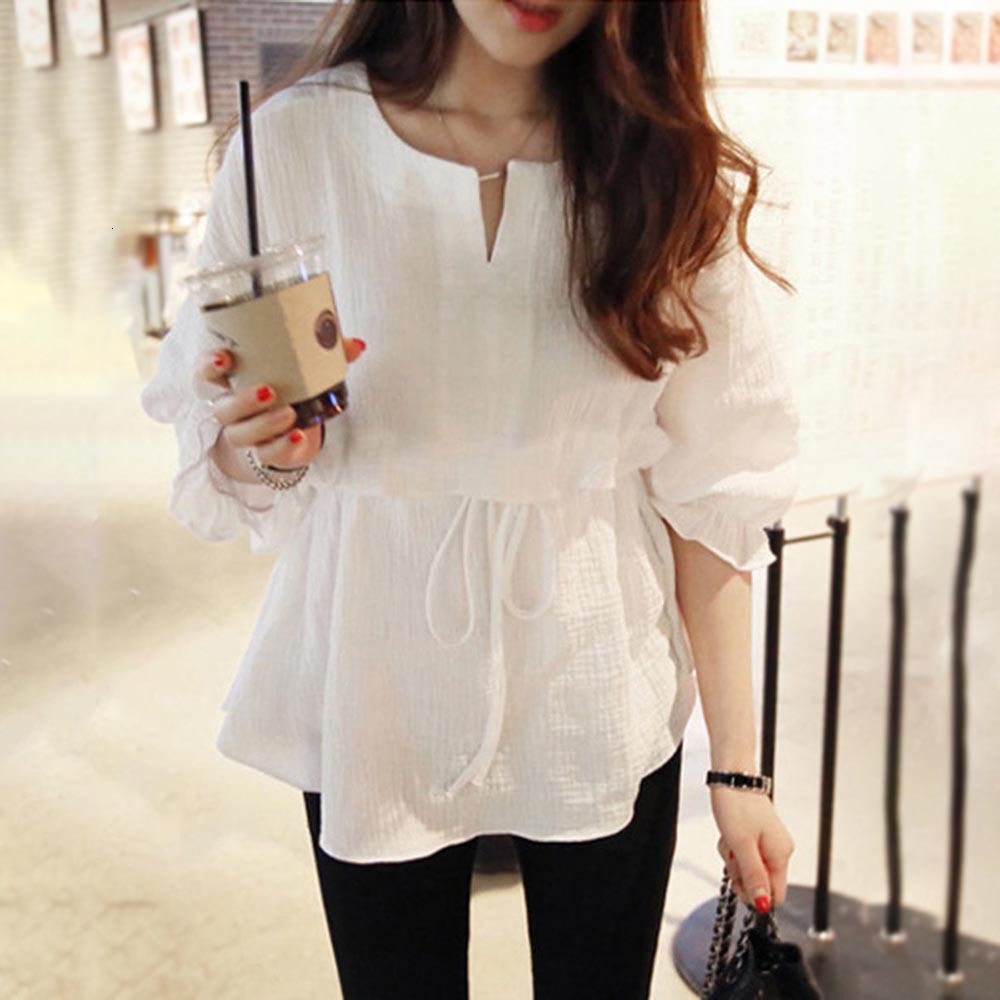 2021 New Korean Cotton Linen White Blouse Women Sweet Fashion Lace Up Summer Shirt Black Office Elegant Basic Tops Ladies Blouses 8I6Y
2021 New Korean Cotton Linen White Blouse Women Sweet Fashion Lace Up Summer Shirt Black Office Elegant Basic Tops Ladies Blouses 8I6Y