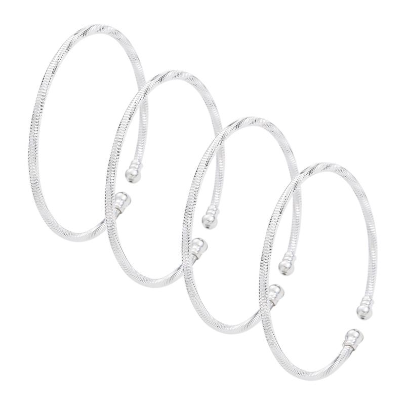 Bangle 4pcs Silver Plated Free Size Twill Bangles For Women Girl Dubai Wedding Party Bride Ramadan Middle East Jewelry
Bangle 4pcs Silver Plated Free Size Twill Bangles For Women Girl Dubai Wedding Party Bride Ramadan Middle East Jewelry