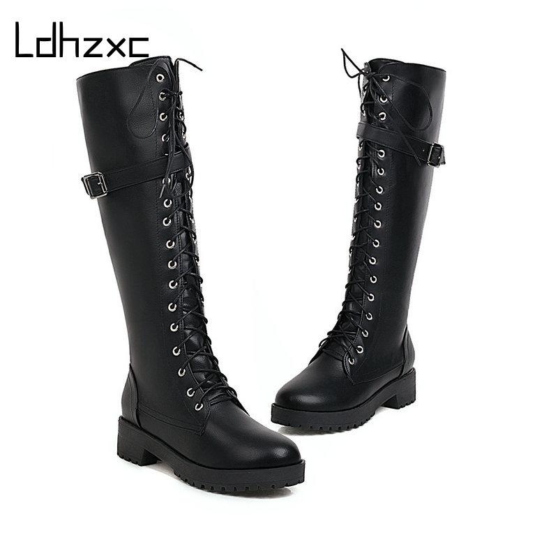LDHZXC Women Kneehigh Boots Med Heels Female Motorcycle Boots Lace-up Round Toe Black Platform Heel Ladies Casual
LDHZXC Women Kneehigh Boots Med Heels Female Motorcycle Boots Lace-up Round Toe Black Platform Heel Ladies Casual