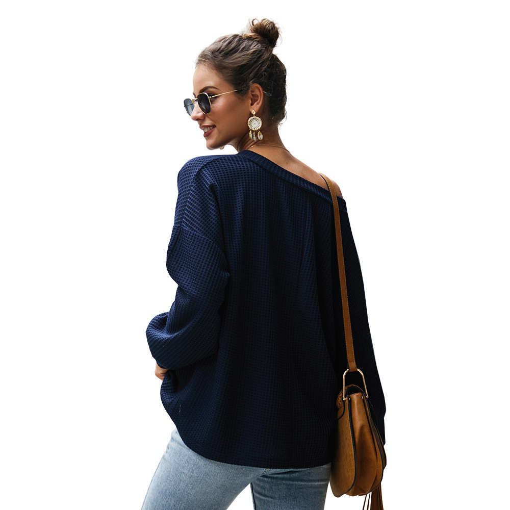 Woman jumper oversized sweater Long-Sleeve white Knitwear new Winter and autum V-neck Sexy Top Comfortable Loose Clothes 201111wtt