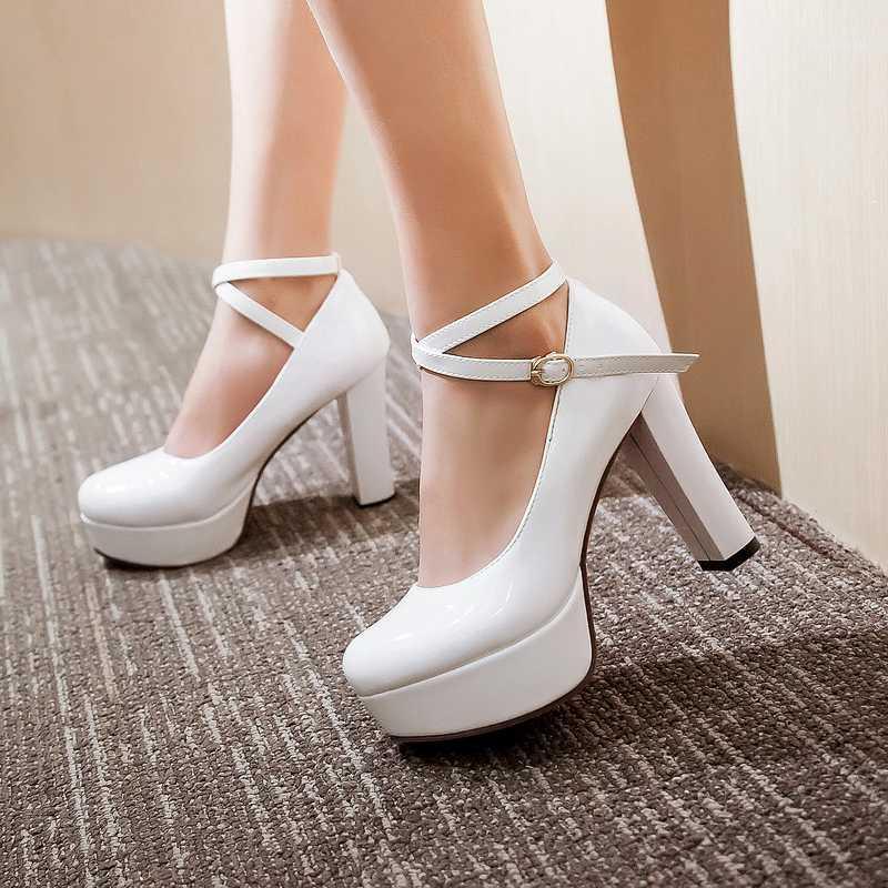 Women Pumps Wedding Shoes Mary Jane Party Ankle Strap Pumps Platform Ladies Shoes Thick Heeled Black Beige Working1, White
Women Pumps Wedding Shoes Mary Jane Party Ankle Strap Pumps Platform Ladies Shoes Thick Heeled Black Beige Working1, White