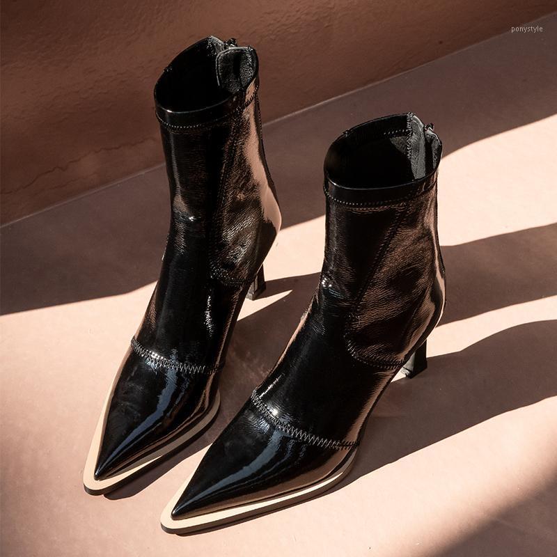 New Fashion Women Leather Mid-boots Stiletto High Heels zipper High Heel Ladies Boots Pointed Botas Feminina Sapato Feminino1, Black
New Fashion Women Leather Mid-boots Stiletto High Heels zipper High Heel Ladies Boots Pointed Botas Feminina Sapato Feminino1, Black