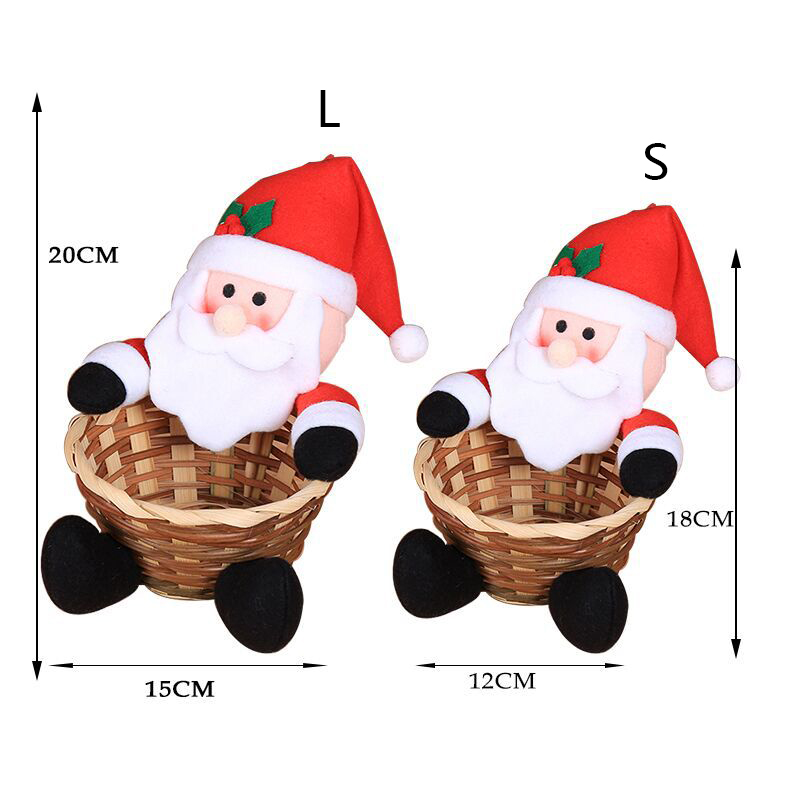 Happy New Year 2021 Merry Christmas Decorations for Home Christmas Candy Basket Decoracion Navidad Christmas Decorations Natale