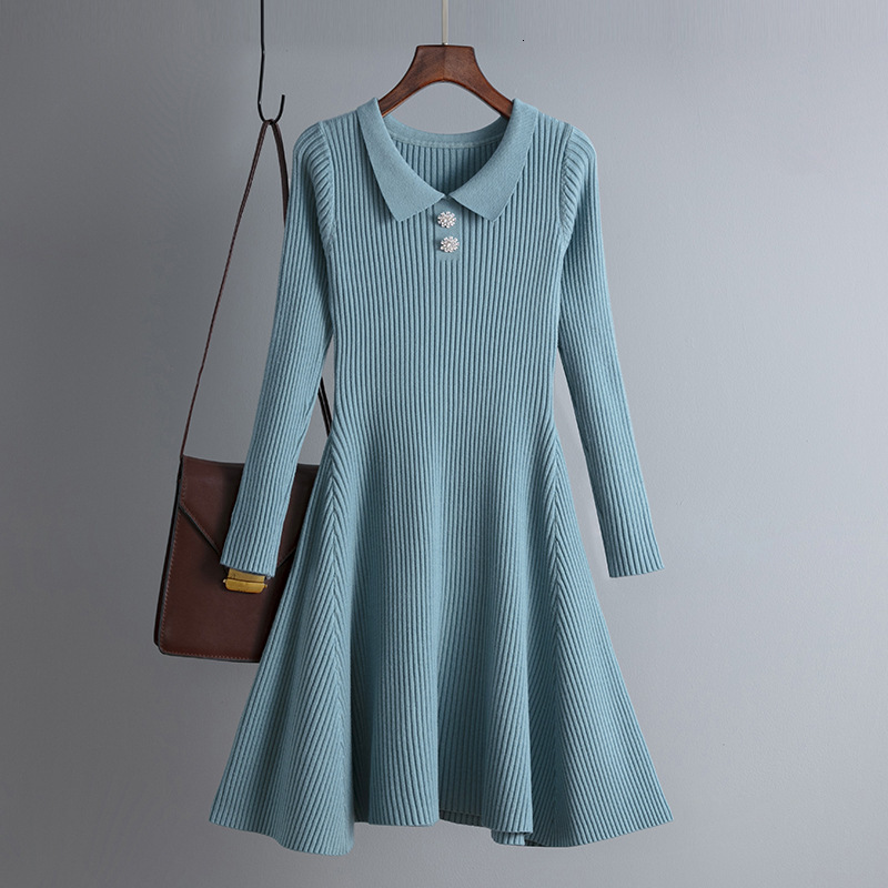 2021 New Diamond Autumn Winter Thick Sweater Women a Line Peter Pan Collar Mini Dress Female Girl Short Knit Uf0k, Green
2021 New Diamond Autumn Winter Thick Sweater Women a Line Peter Pan Collar Mini Dress Female Girl Short Knit Uf0k, Green