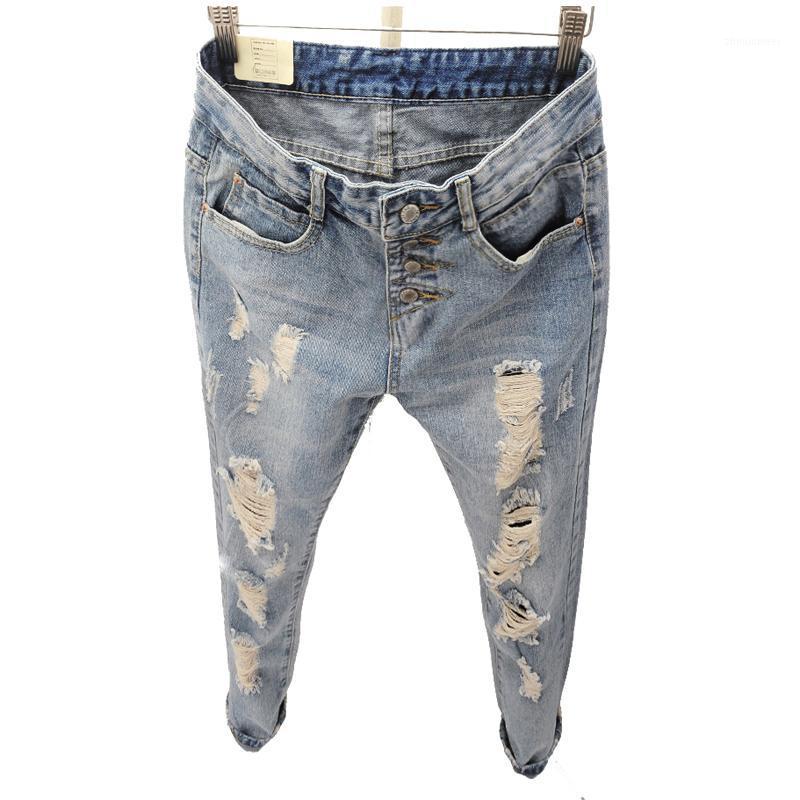 Women Jeans -31 Fashion 2021 Spring Summer Casual Denim Slim Vintage Ripped Dark Blue Hole Harem Pants,LB1982 Women's, As pic
Women Jeans -31 Fashion 2021 Spring Summer Casual Denim Slim Vintage Ripped Dark Blue Hole Harem Pants,LB1982 Women's, As pic