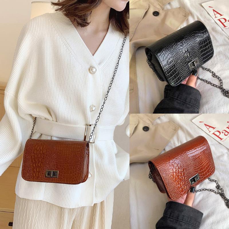 Women Crossbody Bags Retro Alligator Messenger Bags Chain Small Square Bag New Fashion Casual Shoulder Phone Bag Hasp, Black
Women Crossbody Bags Retro Alligator Messenger Bags Chain Small Square Bag New Fashion Casual Shoulder Phone Bag Hasp, Black