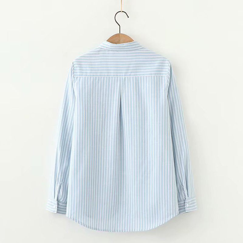 GOPLUS Women's Blouse Office Lady Striped Shirts Plus Size Korean Womens Tops and Blouses Bluzeczki Damskie Camisas Mujer C9754 201125